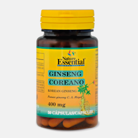 Ginseng Coreano 400 mg – 50 cápsulas – Nature Essential