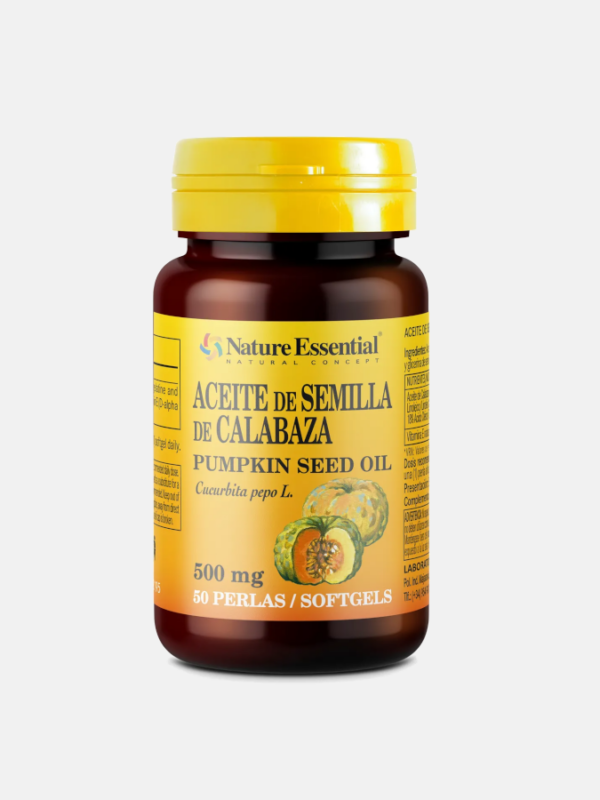 Óleo sementes Abóbora 500mg - 50 cápsulas - Nature Essential