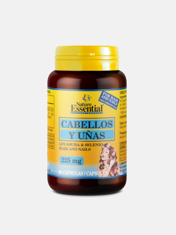 Cabelos e Unhas 225 mg - 90 cápsulas - Nature Essential