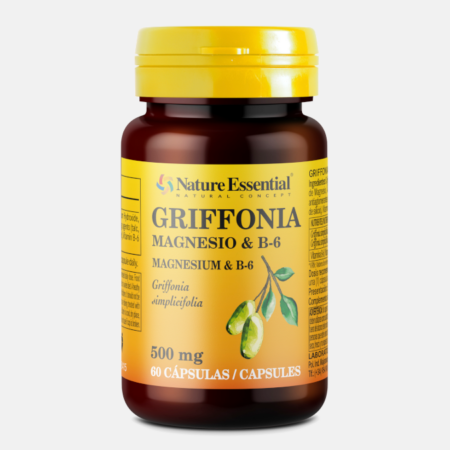 Griffonia 500 mg (5-HTP) + Magnésio + B6 – 60 cápsulas – Nature Essential