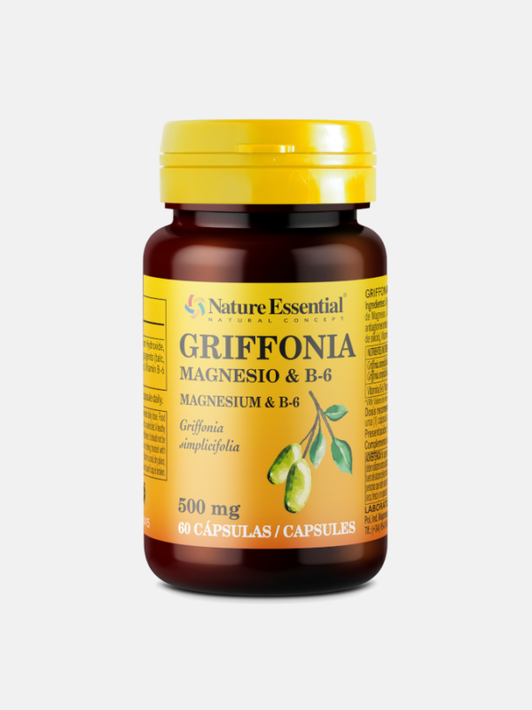 Griffonia 500 mg (5-HTP) + Magnésio + B6 - 60 cápsulas - Nature Essential