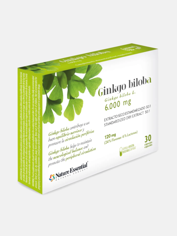 Ginkgo Biloba 6000mg - 30 cápsulas - Nature Essential