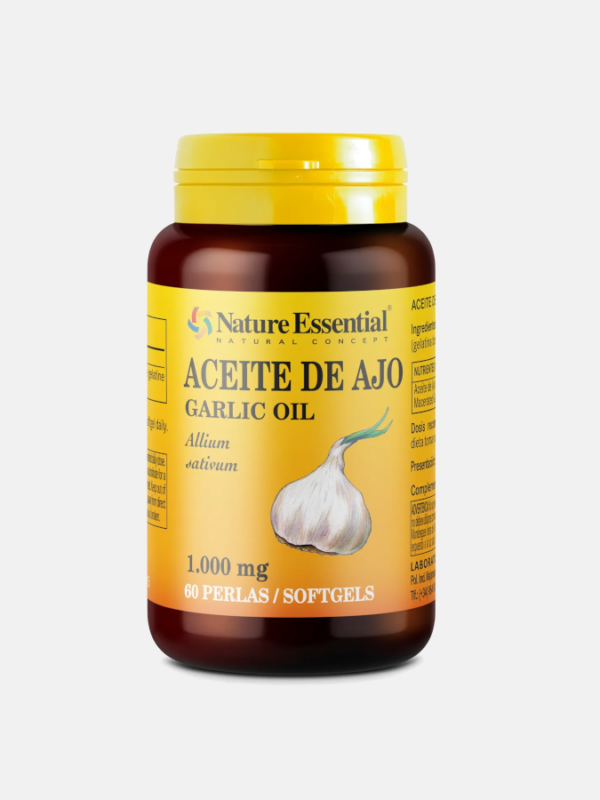 Garlic Oil 1000mg - 60 cápsulas - Nature Essential