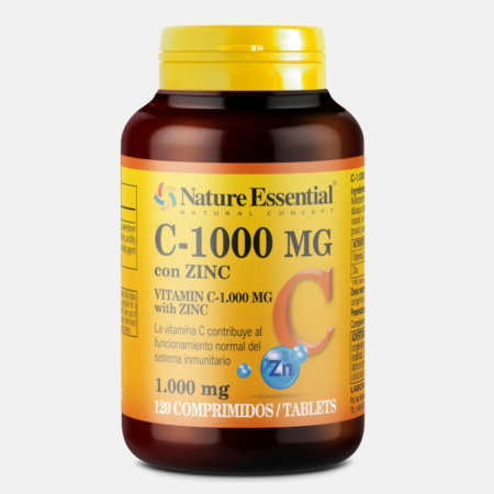 Vitamina C 1000mg + Zinco 10mg – 120 comprimidos – Nature Essential
