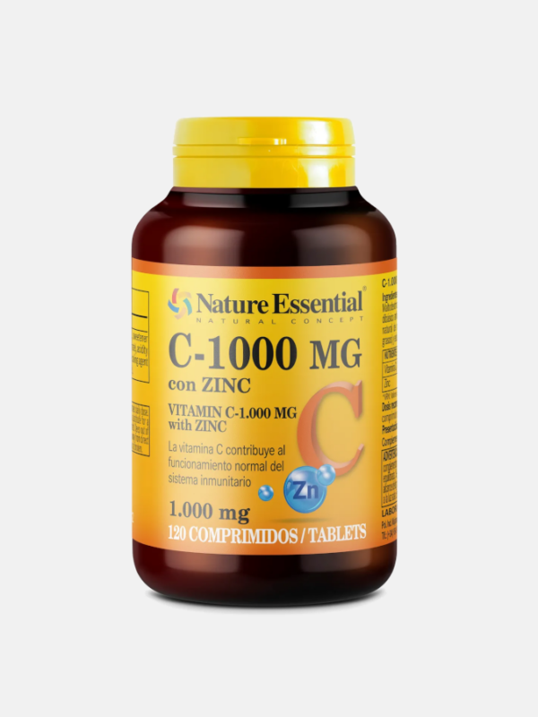 Vitamina C 1000mg + Zinco 10mg - 120 comprimidos - Nature Essential