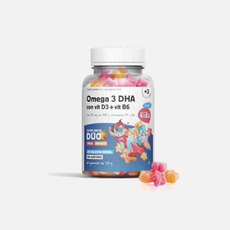 Omega 3 DHA com Vit D3 Vit B6 KIDS – 60 gummies – Herbora