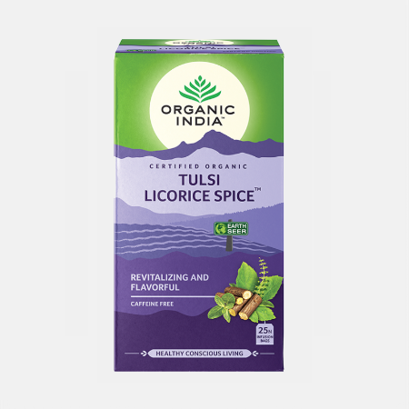 Tulsi Licorice Spice Infusão Bio – 25 saquetas – Organic India