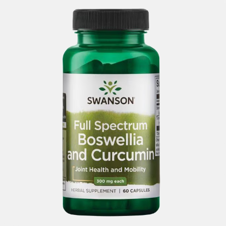 Full Spectrum Boswellia and Curcumin – 60 cápsulas – Swanson