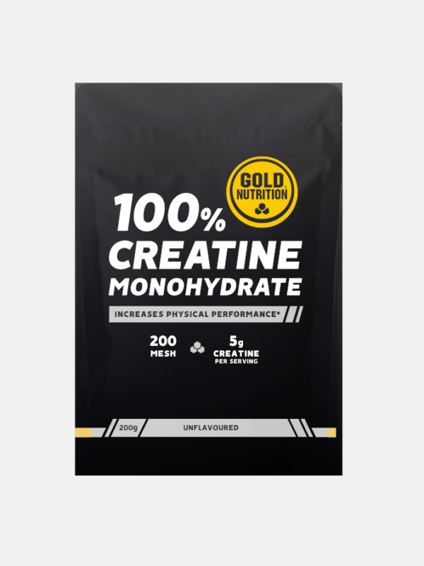 100% Creatine Monohydrate Unflavoured - 200g - Gold Nutrition