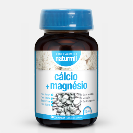Cálcio + Magnésio – 90 comprimidos – Naturmil
