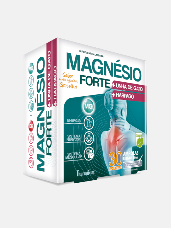 Magnésio Forte + Unha de Gato + Harpago - 30 ampolas - Fharmonat