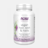 Vegan Hair, Skin & Nails - 90 cápsulas - Now