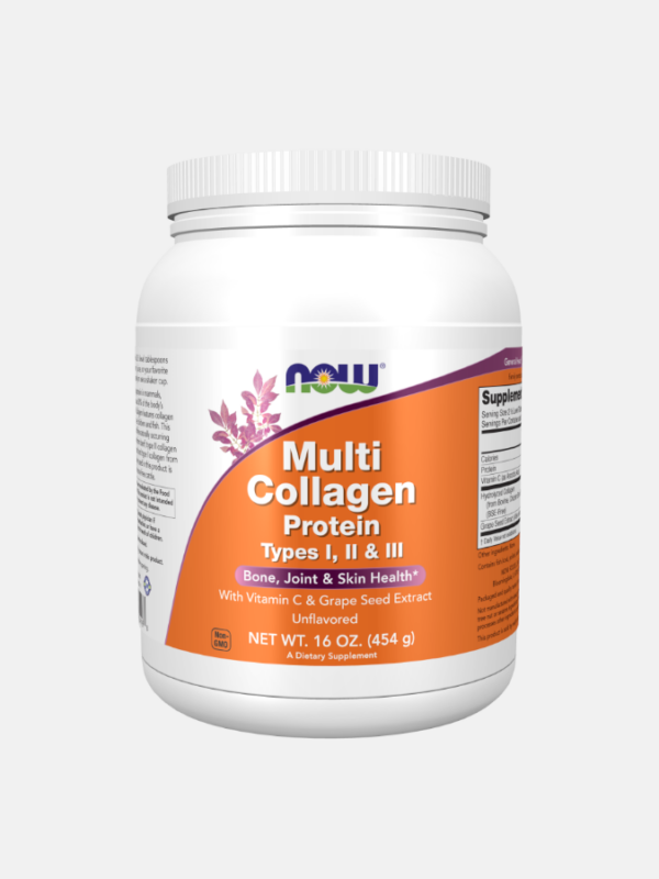 Multi Collagen Protein Types I, II & III Powder - 454g - Now