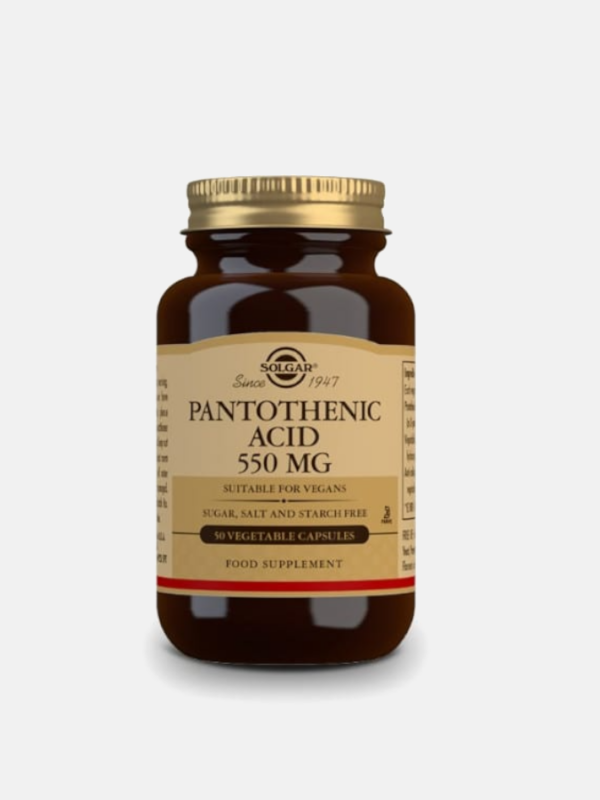 Ácido Pantoténico 550mg - 50 cápsulas - Solgar