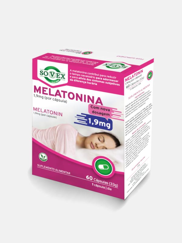 Melatonina 1,9mg - 60 cápsulas - Sovex
