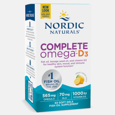 Complete Omega-D3 565mg Lemon – 60 softgels – Nordic Naturals