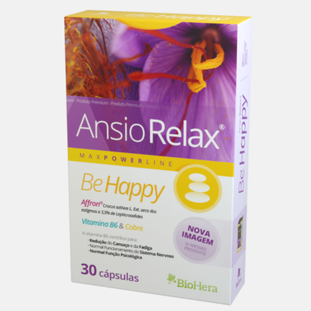 AnsioRelax BeHappy Affron – 30 cápsulas – Bio-Hera