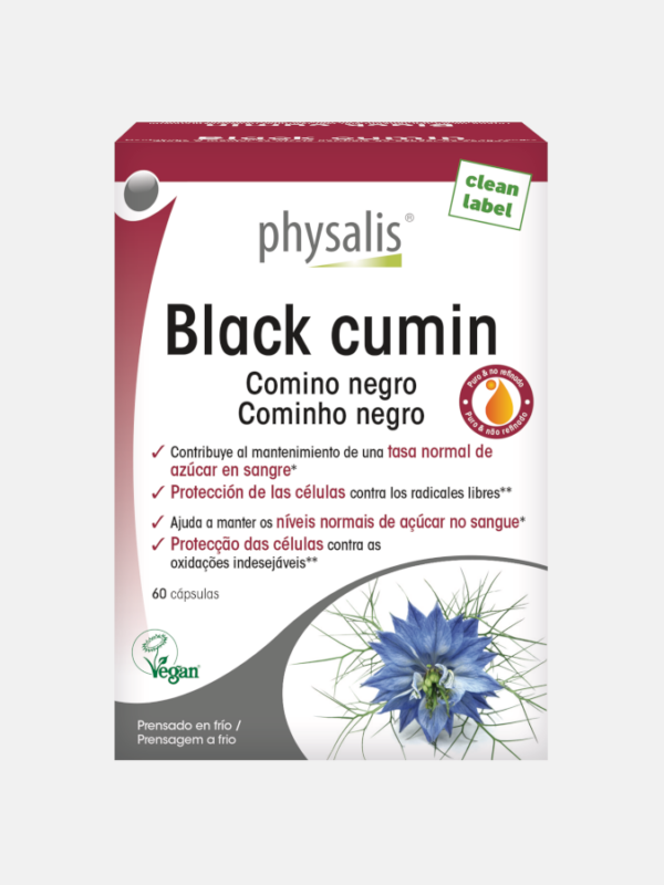 Black Cumin Cominho Negro - 60 cápsulas - Physalis