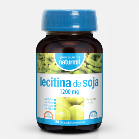 Lecitina de Soja 1200 mg – 180 cápsulas – Naturmil