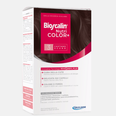 Bioscalin NutriCOLOR+ Coloração Castanho Escuro 3 – 40ml