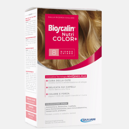 Bioscalin NutriCOLOR+ Coloração Louro Claro 8 – 40ml