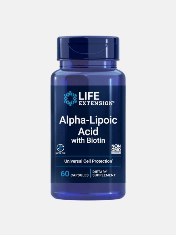 Alpha-Lipoic Acid with Biotin - 60 cápsulas - Life Extension