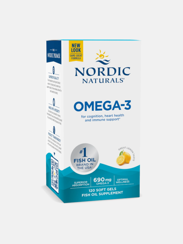 Omega-3 690mg Lemon - 120 softgels - Nordic Naturals