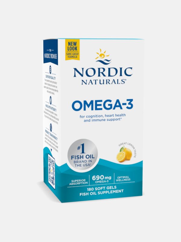 Omega-3 690mg Lemon - 180 softgels - Nordic Naturals