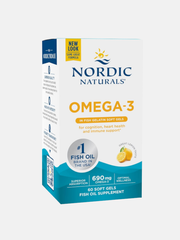 Omega 3 in Fish Gelatin - 60 cápsulas - Nordic Naturals