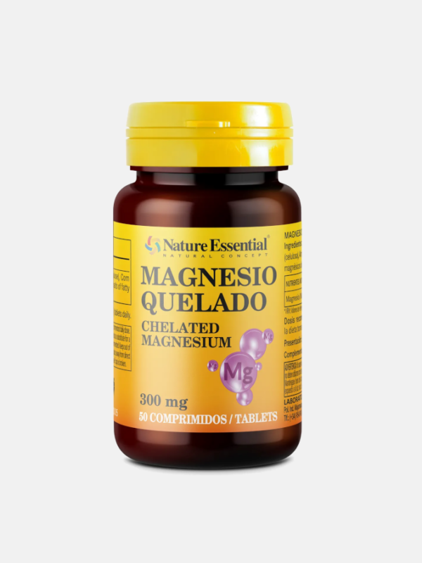 Magnésio Quelado 300mg - 50 comprimidos - Nature Essential