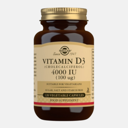 Vitamina D3 (100mcg) 4000UI – 120 cápsulas – Solgar