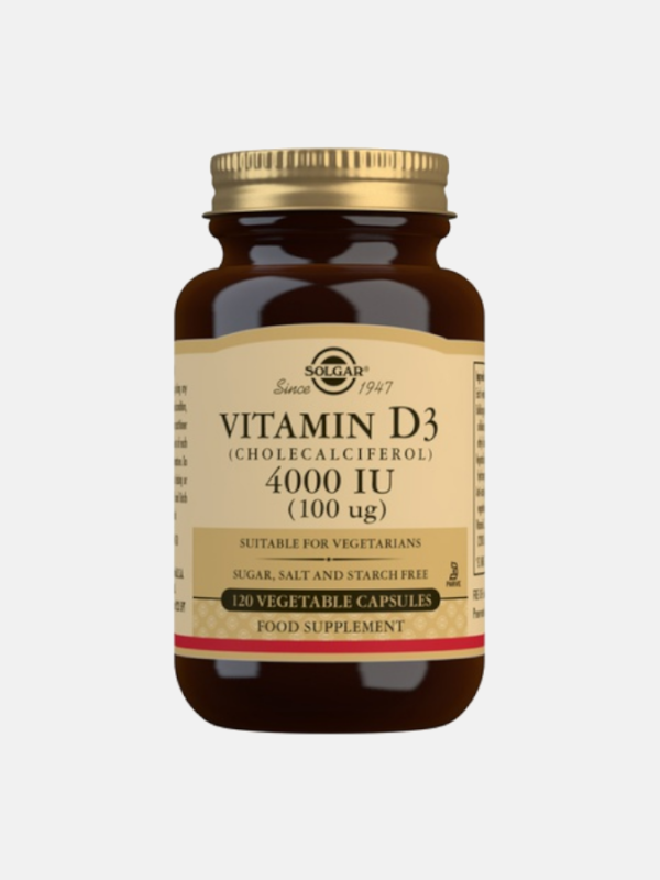Vitamina D3 (100mcg) 4000UI - 120 cápsulas - Solgar