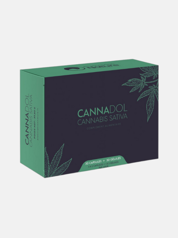 Cannadol Cannabis sativa - 30 cápsulas HPMC + 30 cápsulas moles