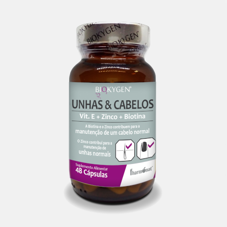 Biokygen Unhas & Cabelos – 48 cápsulas – Fharmonat