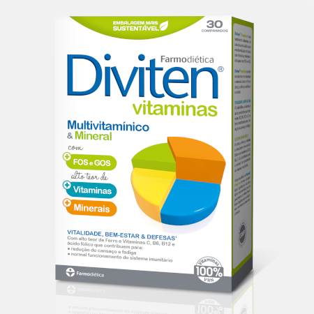 Diviten Vitaminas – 30 comprimidos – Farmodiética