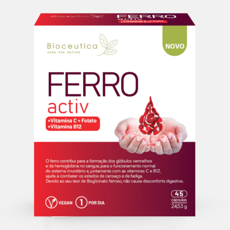 Ferro Activ Vegetais – 45 cápsulas – Bioceutica