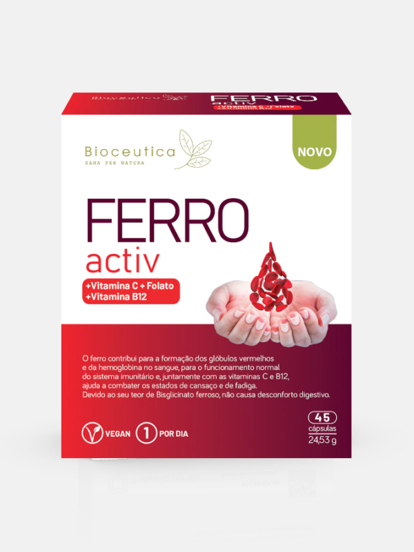 Ferro Activ Vegetais - 45 cápsulas - Bioceutica