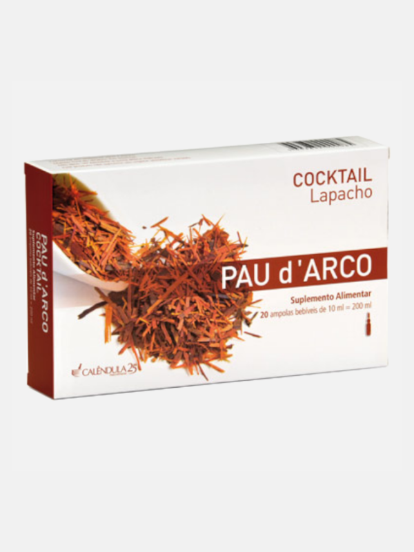 Cocktail Lapacho Pau D arco - 20 ampolas - Calêndula