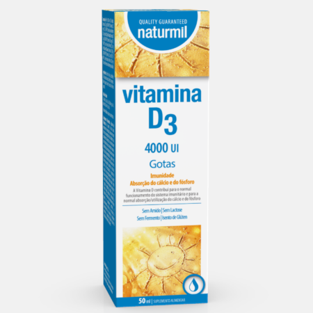 Vitamina D3 4000 UI gotas – 50 ml – Naturmil