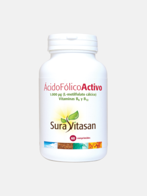 Ácido Fólico Activo - 60 comprimidos - Sura Vitasan