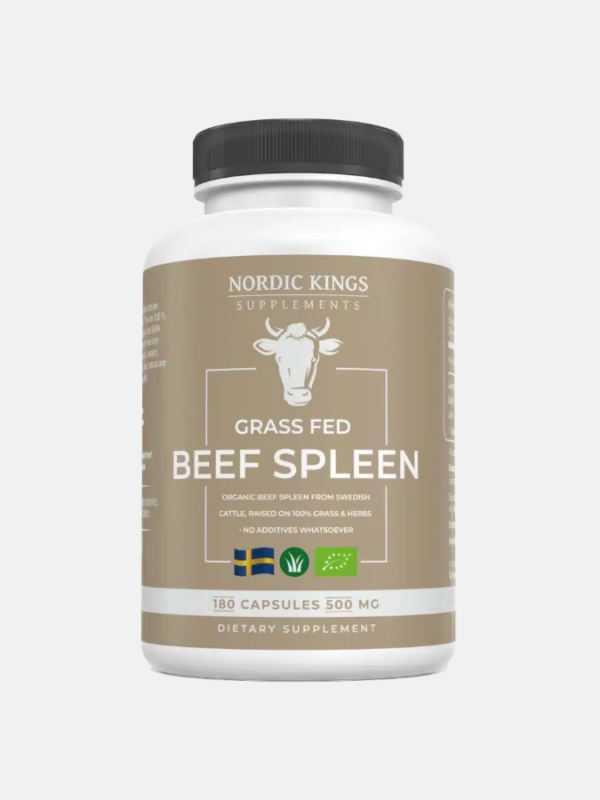 Grass Fed Beef Spleen Bio - 180 cápsulas - Nordic Kings