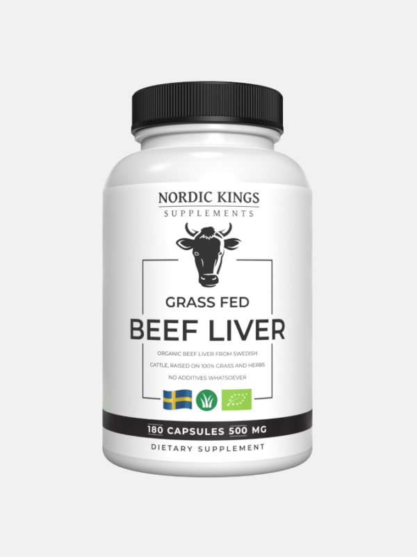 Grass Fed Beef Liver Bio - 180 cápsulas - Nordic Kings