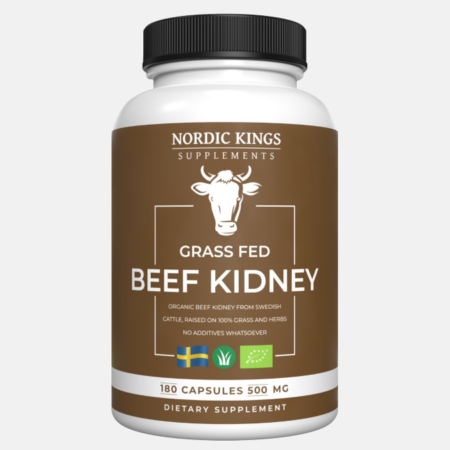 Grass Fed Beef Kidney Bio – 180 cápsulas – Nordic Kings