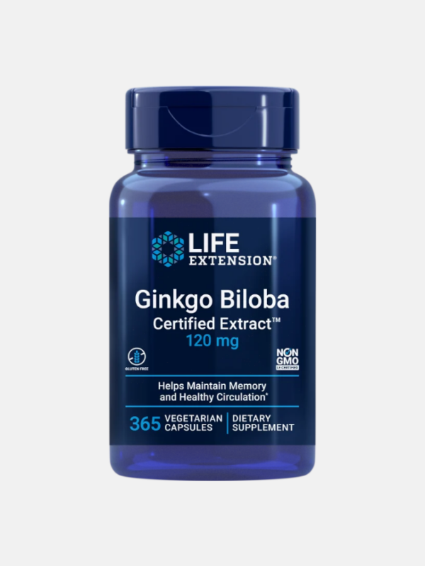 Ginkgo Biloba Certified Extract - 365 cápsulas - Life Extension