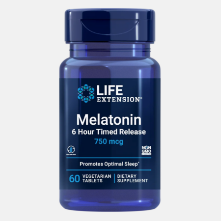 Melatonin 6 Hour Timed Release 750mcg – 60 comprimidos – Life Extension