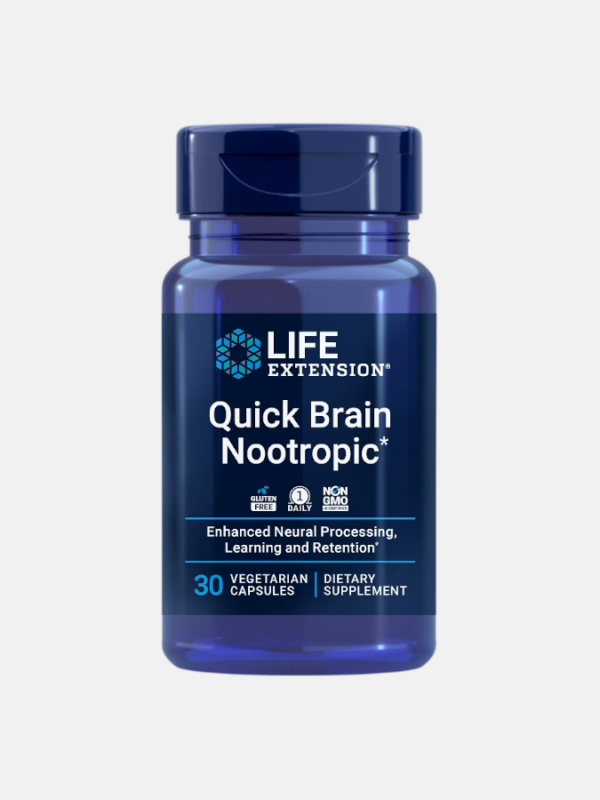 Quick Brain Nootropic - 30 cápsulas - Life Extension