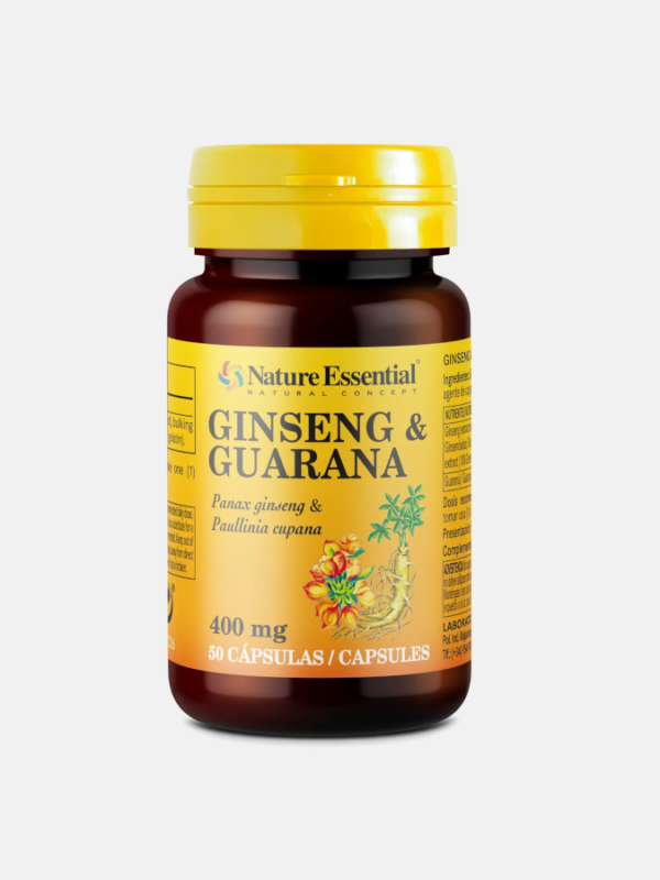Ginseng & Guaraná 400mg - 50 cápsulas - Nature Essential