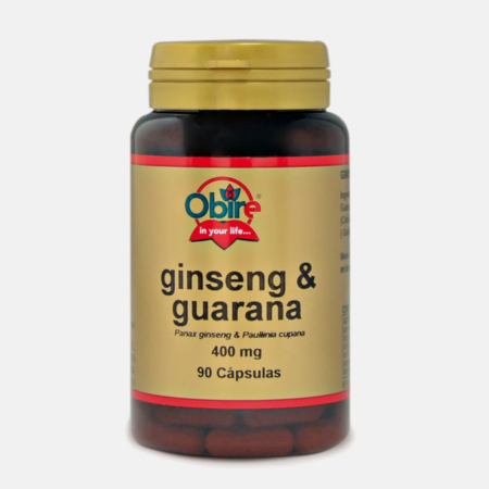 Ginseng & Guaraná 400mg – 90 cápsulas – Obire