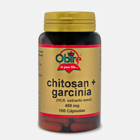 Chitosán + Garcinia 450mg – 100 cápsulas – Obire