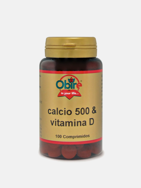Cálcio 500 + Vitamina D - 100 comprimidos - Obire